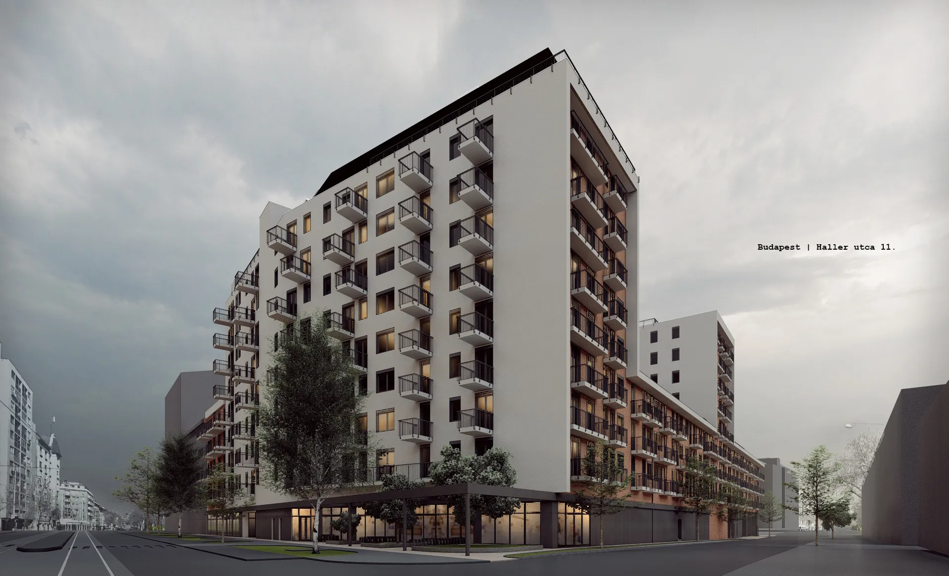 Haller Corner utcafronti homlokzat
